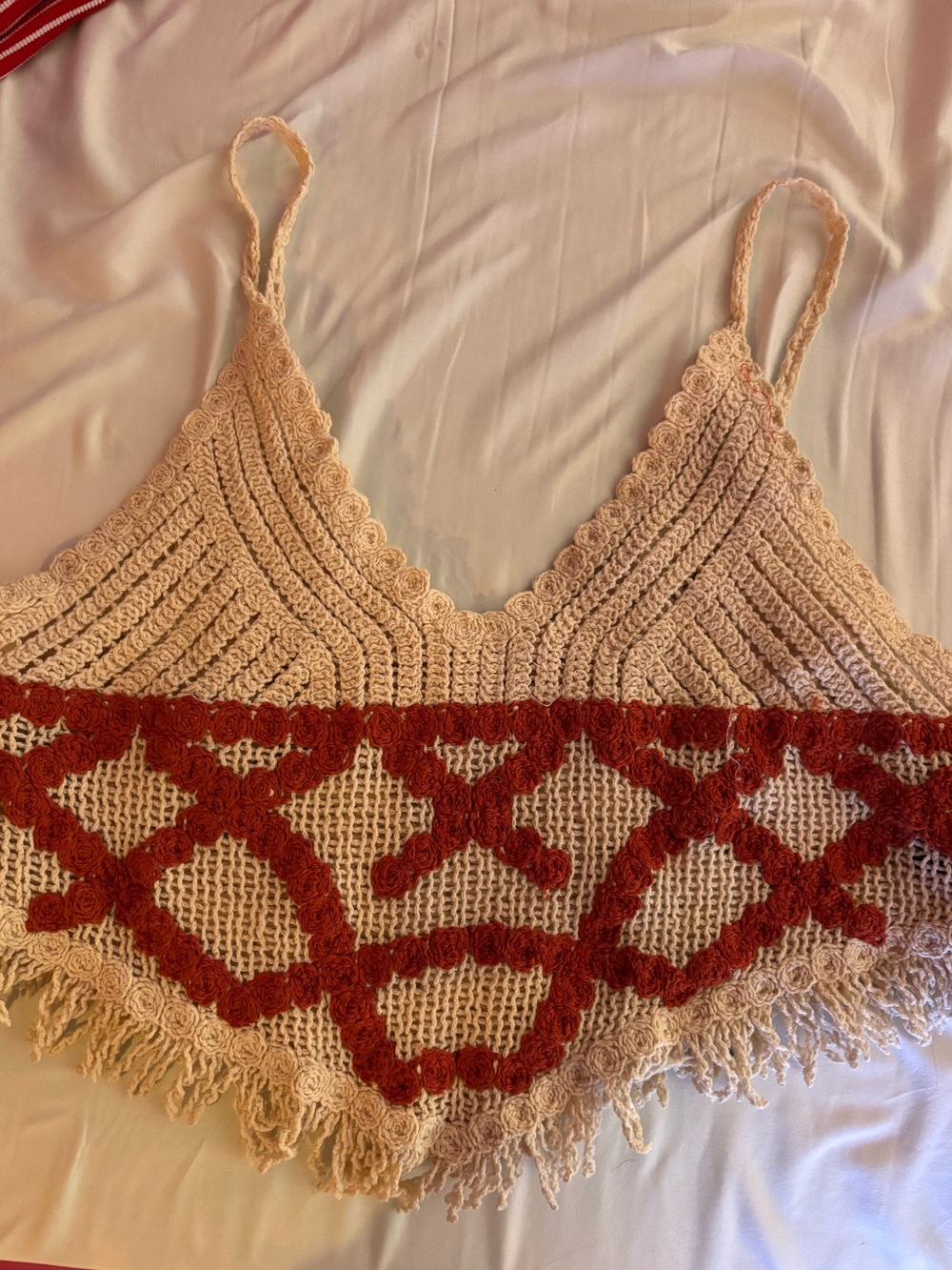 crochet fringe top